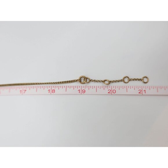 J CREW Rectangular Glass & Gold Tone Statement Necklace Elegant Classic Preppy - Picture 8 of 8